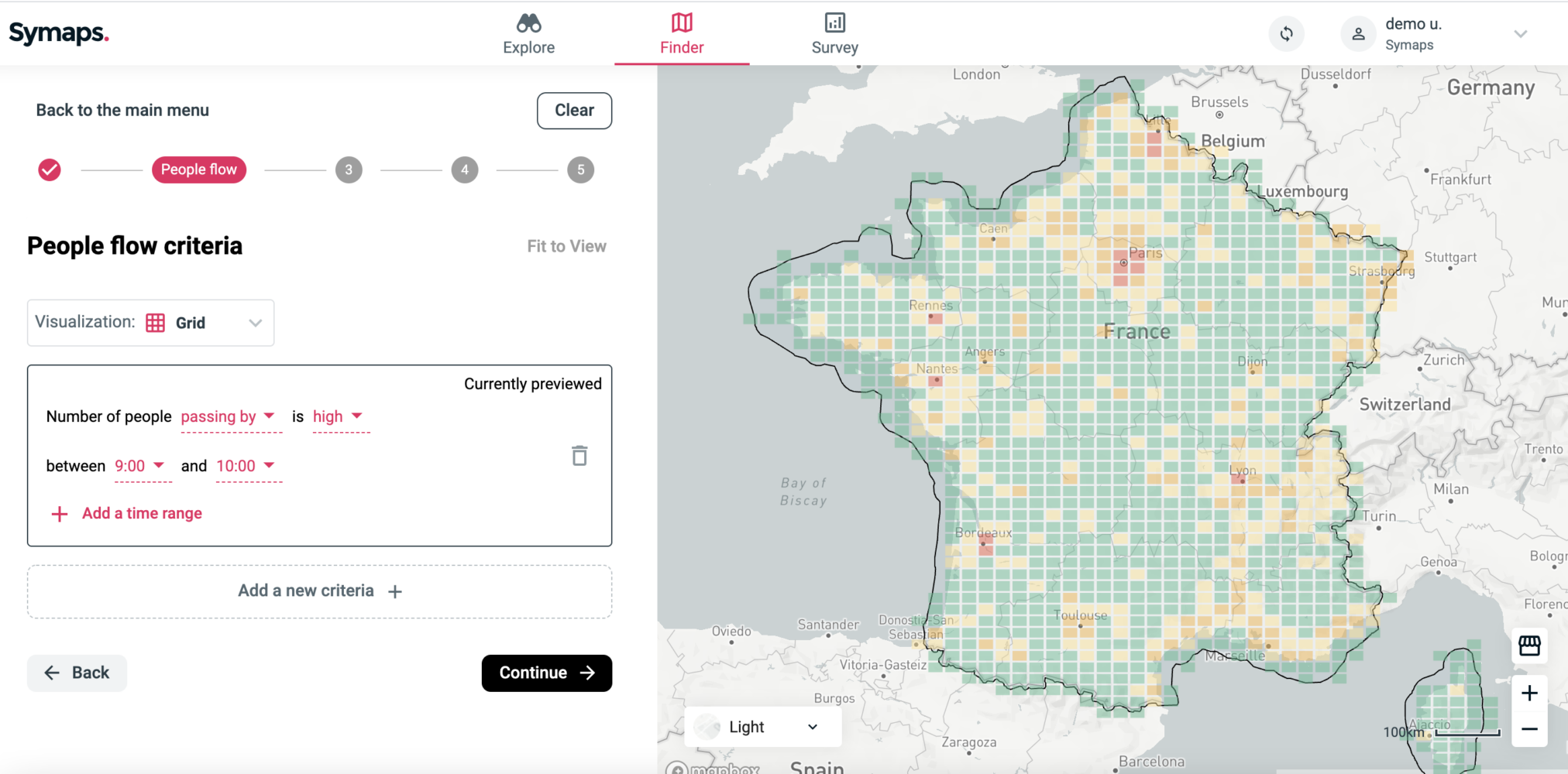 User Guide 2 - Symaps.io | Find the best locations for your business Finder - people flow